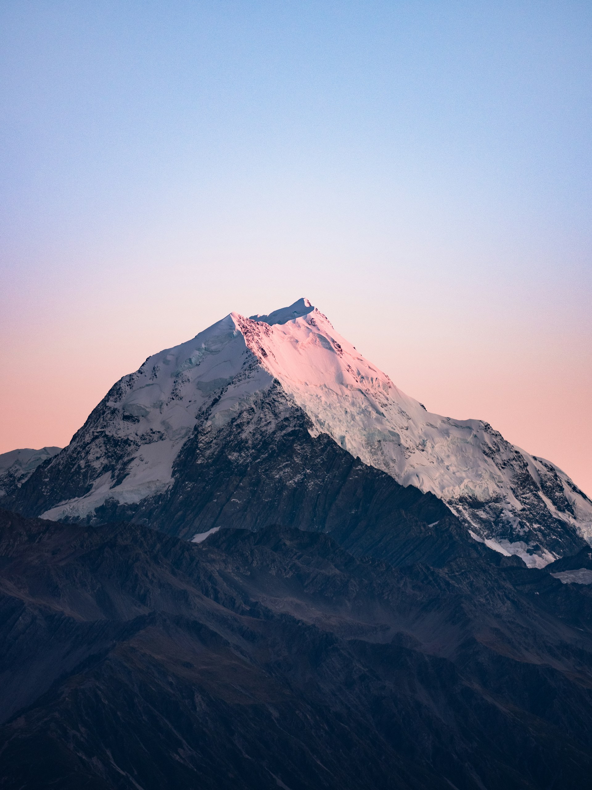 a snowy mountain peak